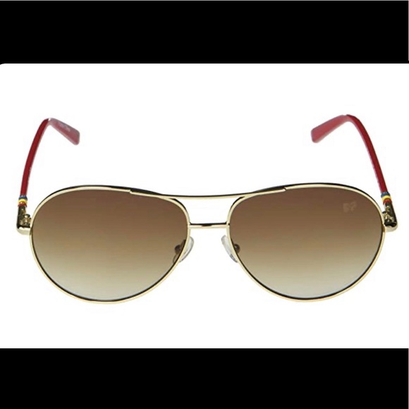 Diane Von Furstenberg Gold Aviator Inspired UV Protection Sunglasses ? NWT main image 4